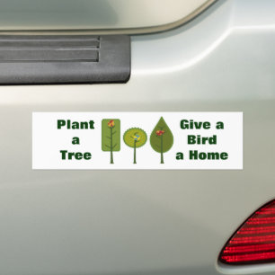 Birds Plant a Tree Bumper Sticker