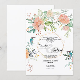 Birds & Roses - Wedding Invitation Card