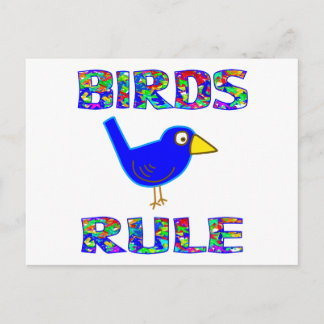 BIRDS RULE POSTCARD