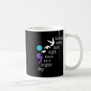 Birds Semicolon Gift Suicide Prevention Awareness  Coffee Mug