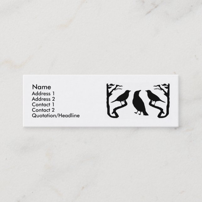 Birds Silhouette Profile Cards (Front)