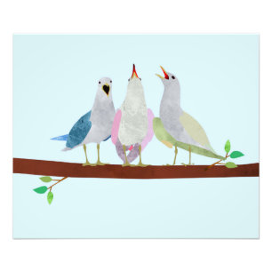 Birds singing photo print