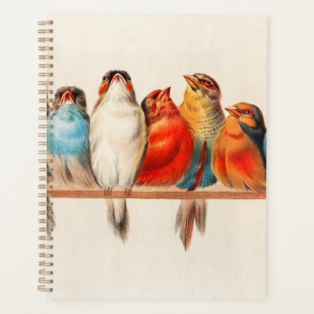 Birds Sitting Pretty and Calm Planner (Front)