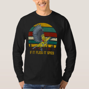 Birds Spie Conspiracy Joke Meme Surveillance Mens  T-Shirt
