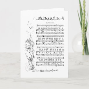 Birds, Spring and Easter Song Holiday Card