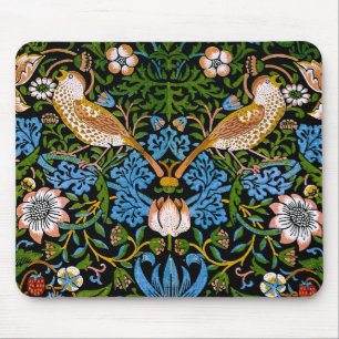 Birds & Strawberries William Morris Fine Art Mouse Pad