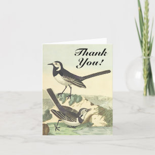 Birds "Thank You!" Vintage Look Card