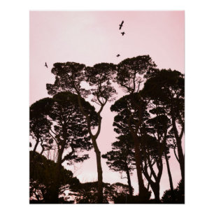 Birds Trees Looming Poster