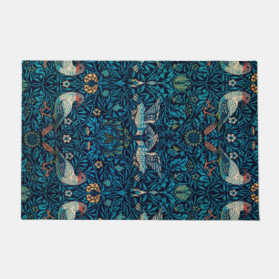 Birds (Vintage Floral Pattern) (by William Morris) Doormat