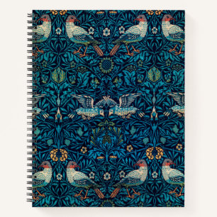 Birds (Vintage Floral Pattern) (by William Morris) Notebook
