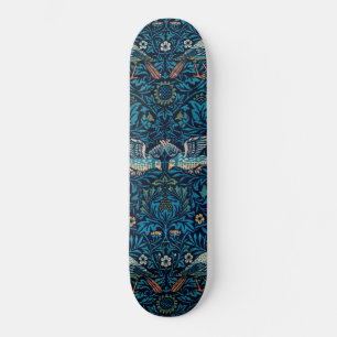Birds (Vintage Floral Pattern) (by William Morris) Skateboard