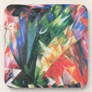 Birds (Vogel) by Franz Marc, Vintage Cubism Art Coaster