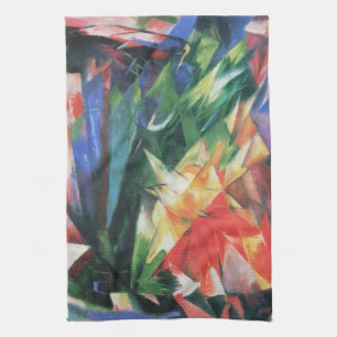 Birds (Vogel) by Franz Marc, Vintage Cubism Art Kitchen Towel