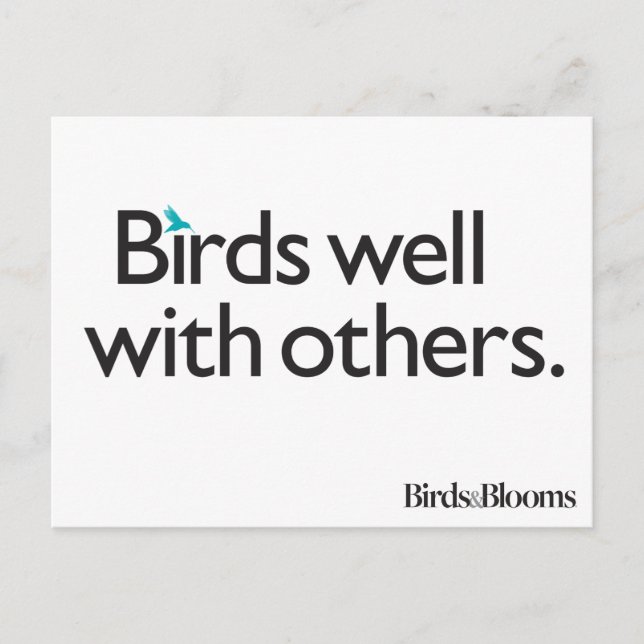 Birds Well with Others Postcard (Front)