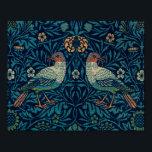 Birds William Morris. Blue animal vintage pattern Poster<br><div class="desc">William Morris "Birds" poster. Blue animal vintage pattern.</div>