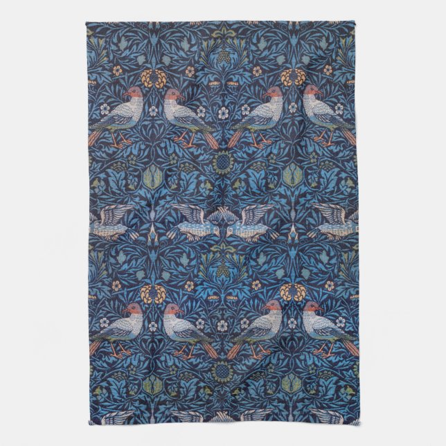 Birds, William Morris Kitchen Towel (Vertical)