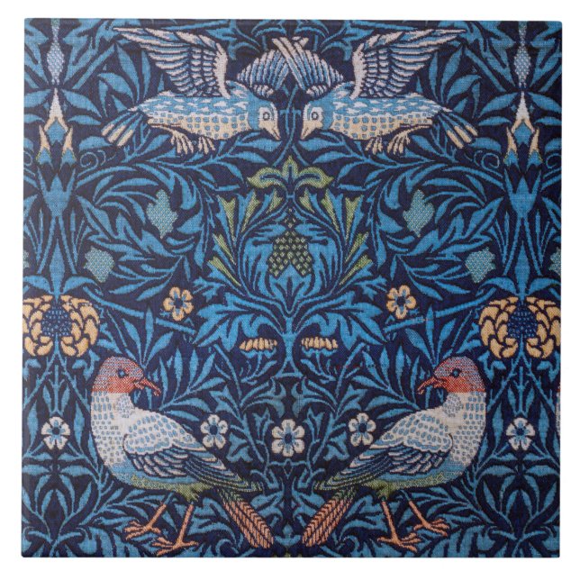 Birds, William Morris Tile (Front)