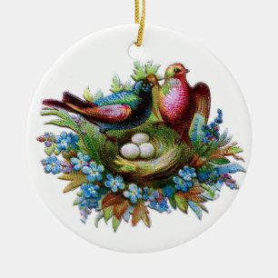 Birds with Nest Ornament