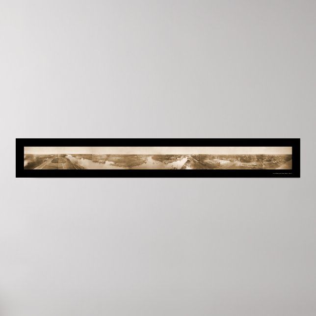 Birdseye Of Stockton Photo 1895 Poster (Front)