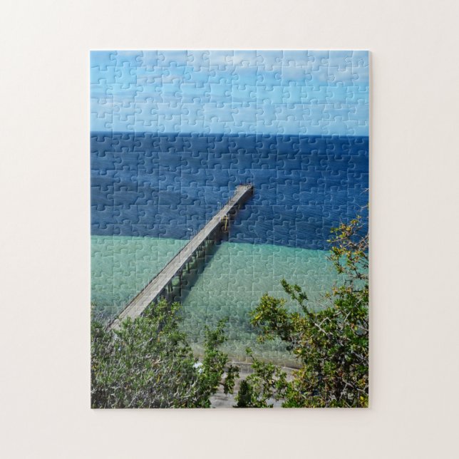 Birdseye View Of Jetty Over The Ocean, Jigsaw Puzzle (Vertical)