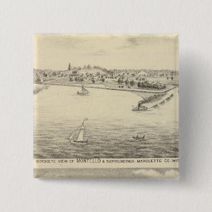 Birdseye view of Montello 2 Inch Square Button