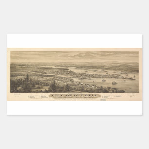 Birdseye view of Olympia, Washington (1879) Sticker