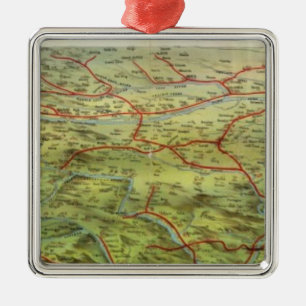 Birdseyes View Great Plains Metal Ornament