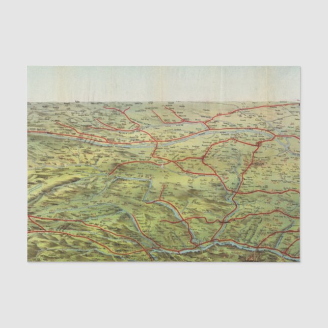Birdseyes View Great Plains Tissue Paper (Front)