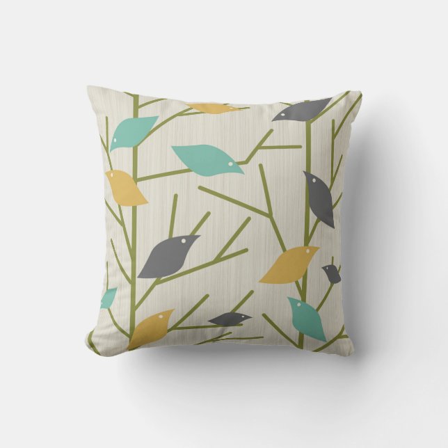 Birdsong Throw Pillow (Front)