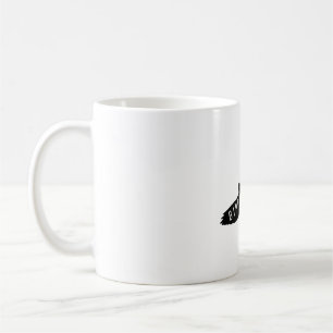 Birdwatcher bird art logo coffee mug