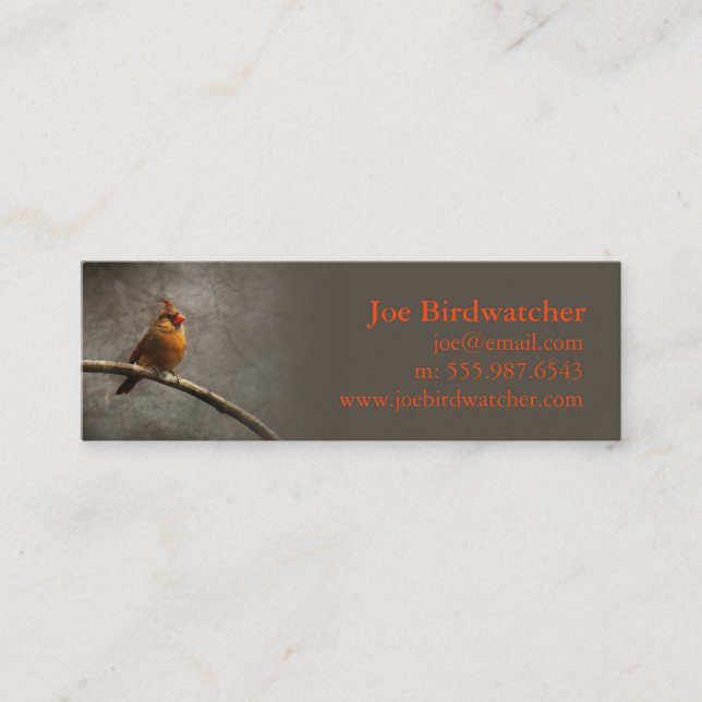 Birdwatcher Goal Mini Business Card (Front)