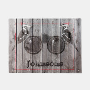 Birdwatcher Rustic Woodpecker Birds Farmhouse Doormat