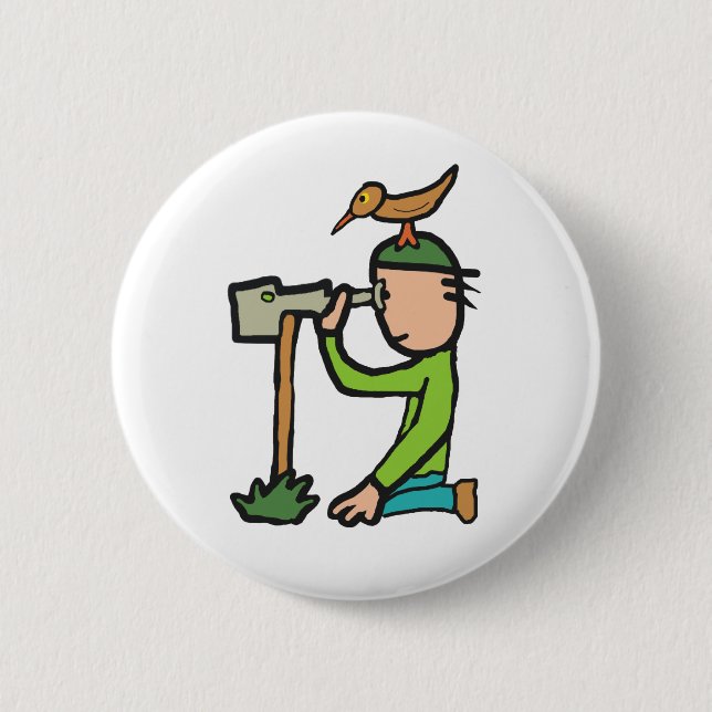Birdwatching 2 Inch Round Button (Front)