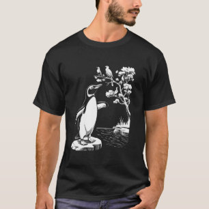 Birdwatching Penguin In Tranquil Setting T-Shirt