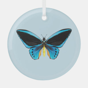 Birdwing Butterfly Glass Ornament
