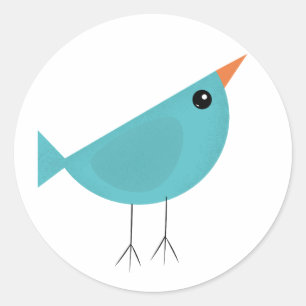Birdy classic round sticker