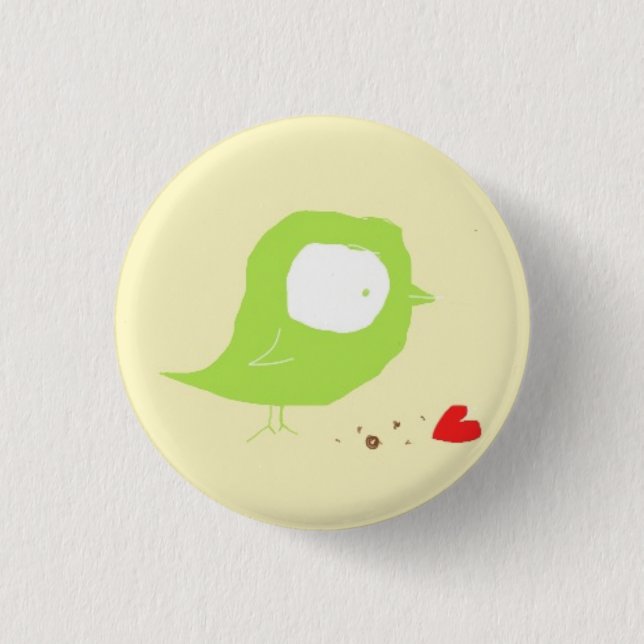 Birdy Found Love 1 Inch Round Button (Front)