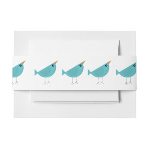 Birdy invitation belly band