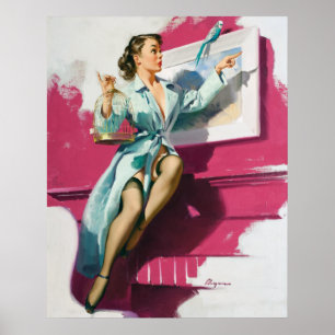 Birdy Pin Up Poster
