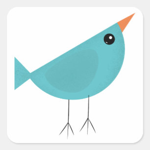 Birdy square sticker