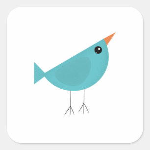 Birdy square sticker