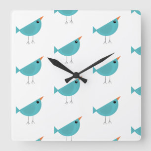 Birdy   square wall clock