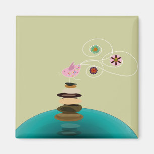 Birdy yoga pose magnet