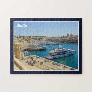 Birgu Waterfront Vittoriosa Marina St Angelo Malta Jigsaw Puzzle