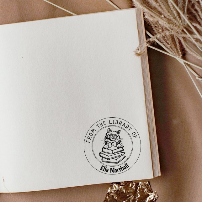 Birman Cat, Book From the Library Of   Rubber Stamp (Creator Uploaded)