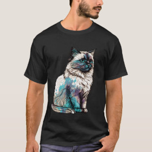 Birman Cat Breed Colourful Mom Lady T-Shirt