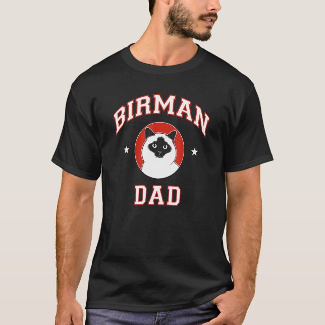 Birman Cat Dad T-Shirt (Front)