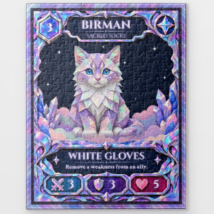 Birman Cat, Rainbow Foil Art Jigsaw Puzzle