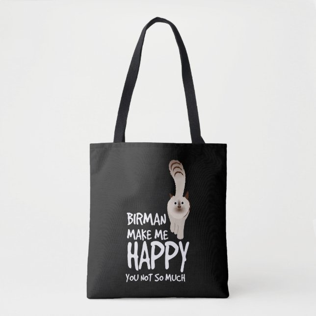Birman Cat Tote Bag (Front)