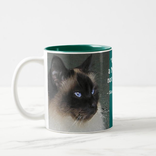 Birman Ragdoll Cat and Kitty Quote Two-Tone Coffee Mug (Left)